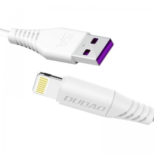 USB kabelis Dudao (L2) lightning 1m (5A) baltas