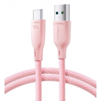 USB kabelis JOYROOM (SA34-AC6) type-C (100W 3A) 1m rožinis