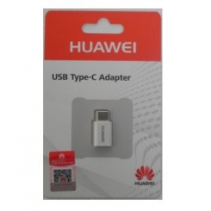 Adapteris Huawei AP52 iš Type-C į MicroUSB baltas