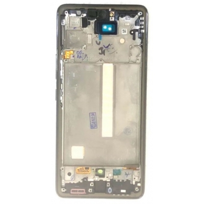 Ekranas Samsung A536 A53 5G 2022 su lietimui jautriu stikliuku ir rėmeliu Awesome Black originalus (service pack)
