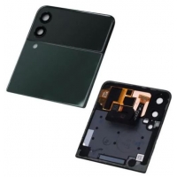 Ekranas Samsung F711 Z Flip3 5G su lietimui jautriu stikliuku ir rėmeliu išorinis (Outer) Black originalus (used Grade B)