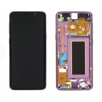 Ekranas Samsung G960F S9 su lietimui jautriu stikliuku ir rėmeliu ir baterija Lilac Purple originalus (service pack)