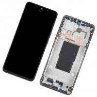 Ekranas Xiaomi 12T / 12T Pro su lietimui jautriu stikliuku ir rėmeliu Black originalus (service pack)