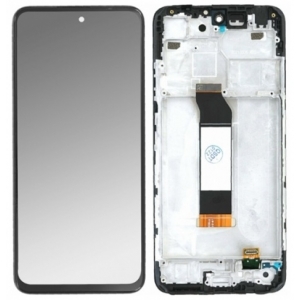Ekranas Xiaomi Redmi Note 10 5G / Redmi Note 10T 5G / Poco M3 Pro 5G su lietimui jautriu stikliuku ir rėmeliu Black