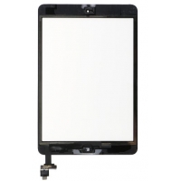 Lietimui jautrus stikliukas iPad mini / mini 2 su home mygtuku ir IC Black