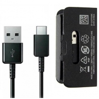 USB kabelis originalus Samsung S10 S10+ S9 Type-C (EP-DG970CBE) juodas (1M)