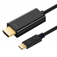 USB kabelis Type-C to HDMI (4K 30Hz) 1.8M juodas