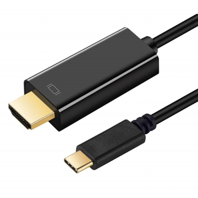 USB kabelis Type-C to HDMI (4K 30Hz) 1.8M juodas