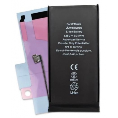 Akumuliatorius skirtas iPhone 13 Mini 2406mAh su lipduku Akumuliatorius skirtas iPhone 13 Mini 2406mAh su lipduku