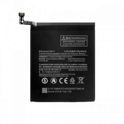 Akumuliatorius Xiaomi Redmi Mi A1 / Mi 5x / Note 5A 3000mAh BN31 Akumuliatorius Xiaomi Redmi Mi A1 / Mi 5x / Note 5A 3000mAh BN31