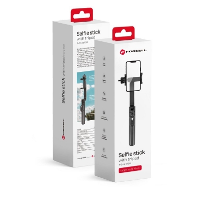Asmenukių lazda + trikojis Forcell F-GRIP (S70M) (Bluetooth) juoda Asmenukių lazda + trikojis Forcell F-GRIP (S70M) (Bluetooth) juoda