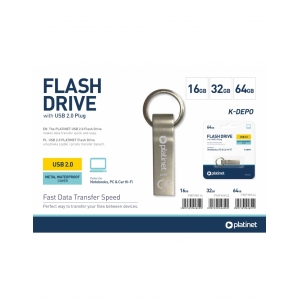 Atmintinė Platinet Metal Waterproof 16GB USB 2.0