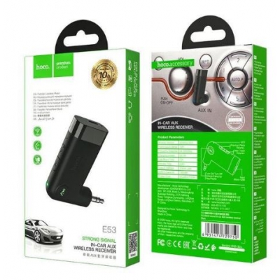 Audio adapteris HOCO E53 3.5mm Aux Bluetooth 5.0 juodas Audio adapteris HOCO E53 3.5mm Aux Bluetooth 5.0 juodas