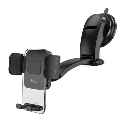 Automobilinis universalus telefono laikiklis HOCO CA118 tvirtinamas ant stiklo, juodas Automobilinis universalus telefono laikiklis HOCO CA118 tvirtinamas ant stiklo, juodas