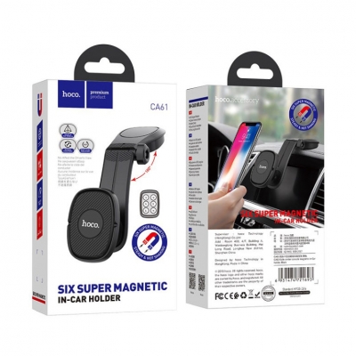 Automobilinis universalus telefono laikiklis HOCO CA61 Kaile tvirtinamas ant prietaisų skydelio, magnetinis juodas Automobilinis universalus telefono laikiklis HOCO CA61 Kaile tvirtinamas ant prietaisų skydelio, magnetinis juodas