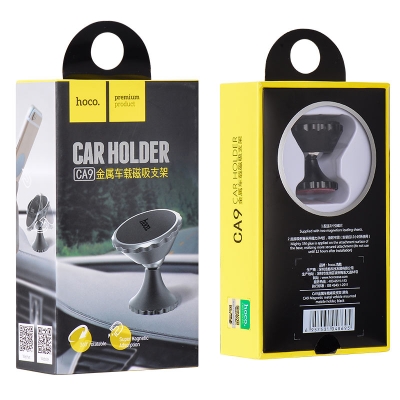 Automobilinis universalus telefono laikiklis HOCO CA9 magnetinis, juodas Automobilinis universalus telefono laikiklis HOCO CA9 magnetinis, juodas