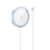 Belaidis įkroviklis HOCO (CW53) (15W MagSafe Compatible) sidabrinis