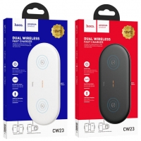 Belaidis įkroviklis HOCO CW23 Dual Power FastCharge baltas