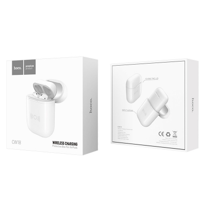 Dėklas (belaidis įkroviklis) HOCO CW18 Airpods baltas