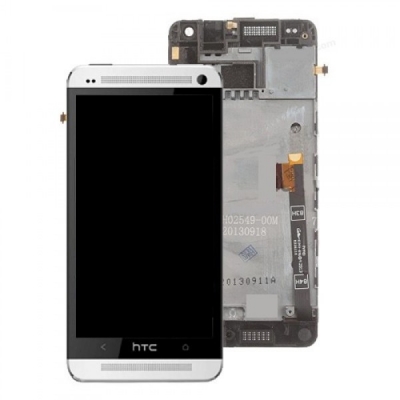 Ekranas HTC One Mini su lietimui jautriu stikliuku ir rėmeliu White originalus (used Grade C) Ekranas HTC One Mini su lietimui jautriu stikliuku ir rėmeliu White originalus (used Grade C)
