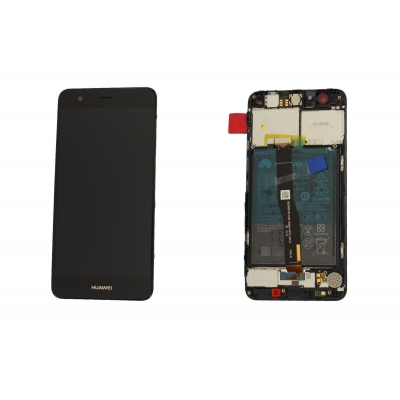 Ekranas Huawei Nova su lietimui jautriu stikliuku ir rėmeliu ir baterija Black originalus (service pack) Ekranas Huawei Nova su lietimui jautriu stikliuku ir rėmeliu ir baterija Black originalus (service pack)