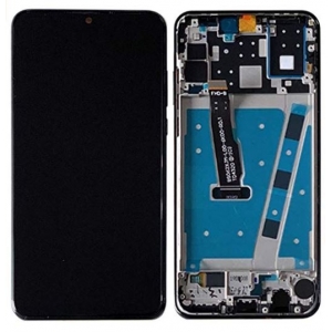 Ekranas Huawei P30 Lite 48MP su lietimui jautriu stikliuku ir rėmeliu Midnight Black