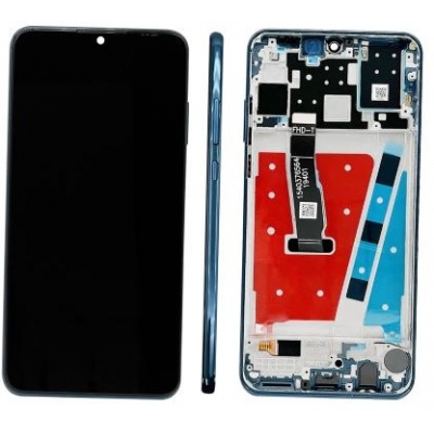 Ekranas Huawei P30 Lite 48MP su lietimui jautriu stikliuku ir rėmeliu Peacock Blue Ekranas Huawei P30 Lite 48MP su lietimui jautriu stikliuku ir rėmeliu Peacock Blue