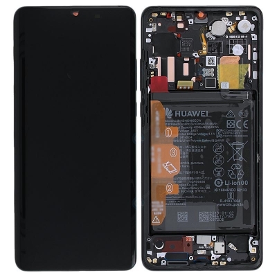 Ekranas Huawei P30 PRO su lietimui jautriu stikliuku ir rėmeliu ir baterija Black originalus (used Grade A) Ekranas Huawei P30 PRO su lietimui jautriu stikliuku ir rėmeliu ir baterija Black originalus (used Grade A)