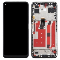 Ekranas Huawei P40 Lite 5G su lietimui jautriu stikliuku ir rėmeliu Black