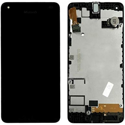 Ekranas Microsoft (Nokia) Lumia 550 su lietimui jautriu stikliuku ir rėmeliu Black originalus (used grade B) Ekranas Microsoft (Nokia) Lumia 550 su lietimui jautriu stikliuku ir rėmeliu Black originalus (used grade B)