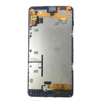Ekranas Microsoft (Nokia) Lumia 640 su lietimui jautriu stikliuku ir rėmeliu Black originalus (used Grade B)