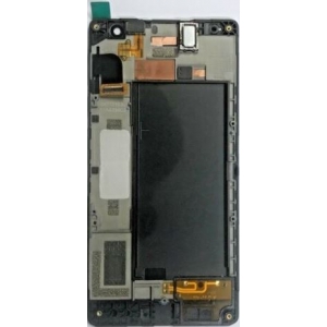 Ekranas Microsoft (Nokia) Lumia 735 su lietimui jautriu stikliuku ir rėmeliu Black originalus (used Grade B)