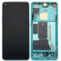 Ekranas OnePlus 8T su lietimui jautriu stikliuku ir rėmeliu Aquamarine Green originalus (used Grade B)