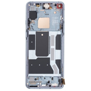 Ekranas OnePlus 8T su lietimui jautriu stikliuku ir rėmeliu Lunar Silver originalus (used Grade A)