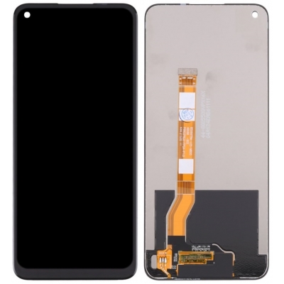 Ekranas Realme 8i / 9i / Narzo 50 4G / Oppo A96 4G su lietimui jautriu stikliuku Black