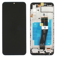 Ekranas Samsung A035G (A03 2022) su lietimui jautriu stikliuku ir rėmeliu Black originalus (service pack)