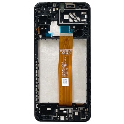 Ekranas Samsung A047 A04S 2022 su lietimui jautriu stikliuku Black ir rėmeliu originalus Ekranas Samsung A047 A04S 2022 su lietimui jautriu stikliuku Black ir rėmeliu originalus