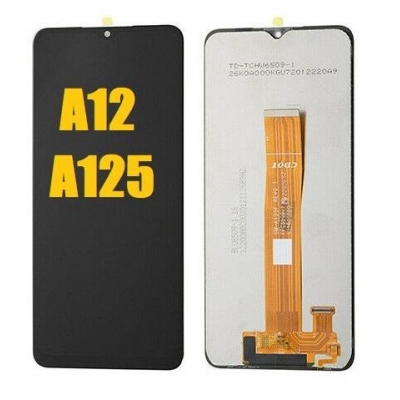 Ekranas Samsung A125 A12 2020 su lietimui jautriu stikliuku Black originalus Ekranas Samsung A125 A12 2020 su lietimui jautriu stikliuku Black originalus