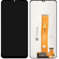Ekranas Samsung A127 A12s 2021 su lietimui jautriu stikliuku Black originalus
