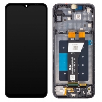 Ekranas Samsung A146 A14 5G 2023 su lietimui jautriu stikliuku ir rėmeliu Black originalus (used Grade C)