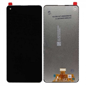 Ekranas Samsung A217F A21s su lietimui jautriu stikliuku Black originalus