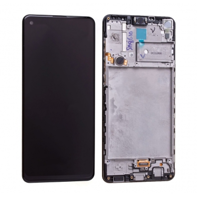 Ekranas Samsung A217F A21s su lietimui jautriu stikliuku Black Ekranas Samsung A217F A21s su lietimui jautriu stikliuku Black