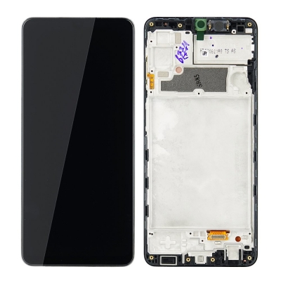 Ekranas Samsung A225 A22 4G su lietimui jautriu stikliuku ir rėmeliu Black originalus (service pack) Ekranas Samsung A225 A22 4G su lietimui jautriu stikliuku ir rėmeliu Black originalus (service pack)