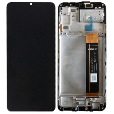 Ekranas Samsung A235 A23 4G 2022 su lietimui jautriu stikliuku ir rėmeliu Black originalus (service pack) Ekranas Samsung A235 A23 4G 2022 su lietimui jautriu stikliuku ir rėmeliu Black originalus (service pack)