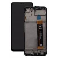 Ekranas Samsung A236 A23 5G su lietimui jautriu stikliuku ir rėmeliu Black originalus (used Grade C)