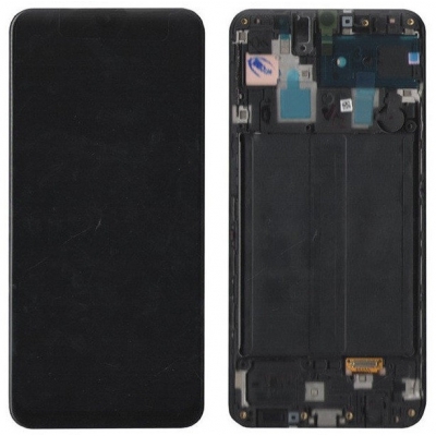 Ekranas Samsung A305 A30 2019 su lietimui jautriu stikliuku ir rėmeliu Black originalus (service pack) Ekranas Samsung A305 A30 2019 su lietimui jautriu stikliuku ir rėmeliu Black originalus (service pack)
