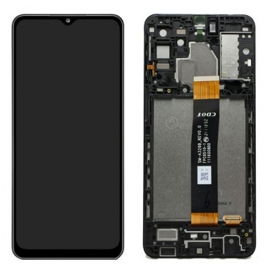Ekranas Samsung A326 A32 5G 2021 su lietimui jautriu stikliuku ir rėmeliu Black originalus (service pack) Ekranas Samsung A326 A32 5G 2021 su lietimui jautriu stikliuku ir rėmeliu Black originalus (service pack)
