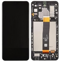 Ekranas Samsung A326 A32 5G 2021 su lietimui jautriu stikliuku ir rėmeliu Black originalus (used Grade C)