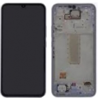 Ekranas Samsung A346 A34 5G 2023 su lietimui jautriu stikliuku ir rėmeliu Violet originalus (assembled service pack)