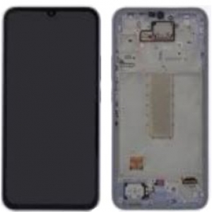Ekranas Samsung A346 A34 5G 2023 su lietimui jautriu stikliuku ir rėmeliu Violet originalus (assembled service pack)
